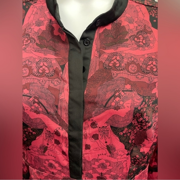 Modcloth Womens Plus Size Retro Dark Romance Asian Artsy A-line Dress. Size 14 - Picture 5 of 12